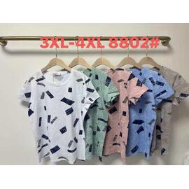 Фотография Футболка женская 8802 mix р.3XL-4XL "Believe" недорого оптом от прямого поставщика