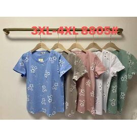 Фотография Футболка женская 8805 mix р.3XL-4XL "Believe" недорого оптом от прямого поставщика