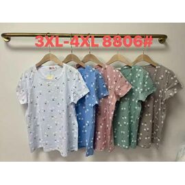 Фотография Футболка женская 8806 mix р.3XL-4XL "Believe" недорого оптом от прямого поставщика