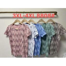 Фотография Футболка женская 8808 mix р.3XL-4XL "Believe" недорого оптом от прямого поставщика