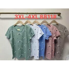 футболка жіноча 8811 mix р.3XL-4XL "Believe" недорого оптом від прямого постачальника