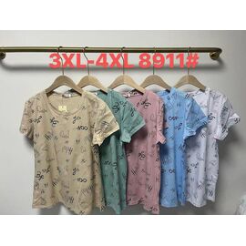 футболка жіноча 8911 mix р.3XL-4XL "Believe" недорого оптом від прямого постачальника