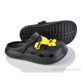 Фотография Кроксы детские летние Лето A1017-1 black (6 пар р.30-35) "Soylu" недорого оптом от прямого поставщика
