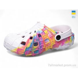 Фотография Кроксы детские летние Лето SV16 білий (6 пар р.28-33) "Inblue" недорого оптом от прямого поставщика