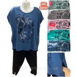 Костюм жіночий домашній батал р-ри 3XL-6XL (мікс) "STELLA" купити недорого від прямого постачальника