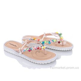 Фотография Шлепки женские облегченные Лето 908-7 beige (24 пар р.36-41) "Obuvok" недорого оптом от прямого поставщика