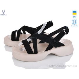 Босоніжки жіночі літні Літо 23938-176 ч.з. (8 пар р.36-40) "Viscala" недорого оптом від прямого постачальника