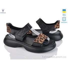 Босоніжки жіночі літні Літо 23514-176 ч.ш.+кор.нуб (8 пар р.36-41) "Viscala" недорого оптом від прямого постачальника