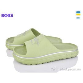 Шльопанці жіночі полегшені Літо 540-016 олива (8 пар р.37-40) "Roks" недорого оптом від прямого постачальника