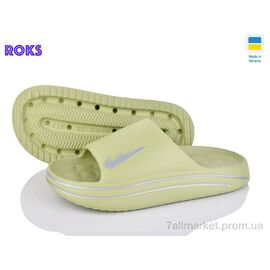 Шльопанці жіночі полегшені Літо 513-016 олива (8 пар р.37-40) "Roks" недорого оптом від прямого постачальника