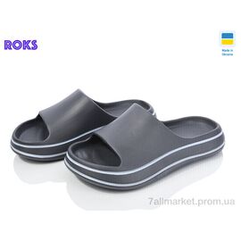 Фотография Шлепки детские летние Лето Progress 239 графіт (8 пар р.36-40) "Roks" недорого оптом от прямого поставщика
