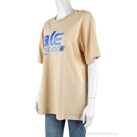 Фотография Футболка женская Лето 4071-W02-4 beige (5 шт. р.сетка S-2XL) "Мир" недорого оптом от прямого поставщика