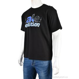 Футболка чоловіча Літо 4072-M02-1 black (5 шт. р.сіткаM-3XL) "Мир" недорого оптом від прямого постачальника