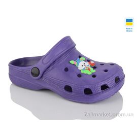 Фотография Кроксы детские летние Лето 017 фіолетовий (6 пар р.30-35) "Inblue" недорого оптом от прямого поставщика