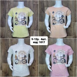 Фотография Футболка детская на девочку 1017 white р.9-12 "MMZ" недорого оптом от прямого поставщика