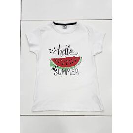футболка дитяча на дівчинку M277 white р.9-13 "MMZ" недорого оптом від прямого постачальника