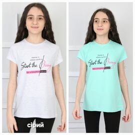 футболка дитяча на дівчинку M279 mint р.9-13 "MMZ" недорого оптом від прямого постачальника