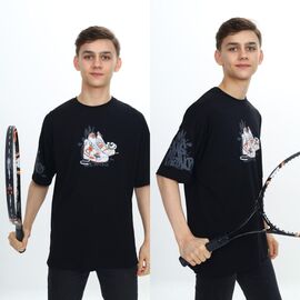 Фотография Футболка детская на мальчика M183 black р.10-14 "MMZ" недорого оптом от прямого поставщика