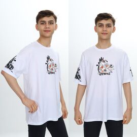 Фотография Футболка детская на мальчика M184 white р.10-14 "MMZ" недорого оптом от прямого поставщика