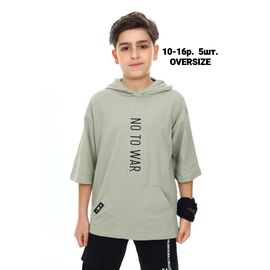 Фотография Футболка детская на мальчика M248 green р.10-16 "MMZ" недорого оптом от прямого поставщика