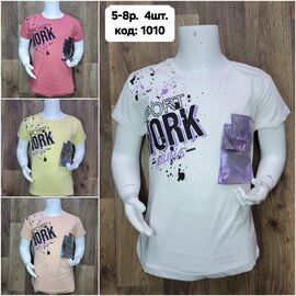 футболка дитяча на дівчинку 1010 yellow р.5-8 "MMZ" недорого оптом від прямого постачальника