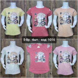 футболка дитяча на дівчинку 1016 coral р.5-8 "MMZ" недорого оптом від прямого постачальника