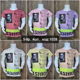 футболка дитяча на дівчинку 1028 white р.5-8 "MMZ" недорого оптом від прямого постачальника