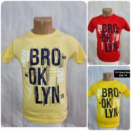 Фотография Футболка детская на мальчика 14 yellow р.13-16 "MMZ" недорого оптом от прямого поставщика