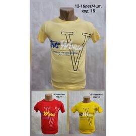 Фотография Футболка детская на мальчика 15 l.yellow р.13-16 "MMZ" недорого оптом от прямого поставщика