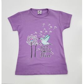 Фотография Футболка детская на девочку M20 purple р.4-8 "MMZ" недорого оптом от прямого поставщика