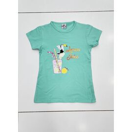 Фотография Футболка детская на девочку M21 l.green р.4-8 "MMZ" недорого оптом от прямого поставщика