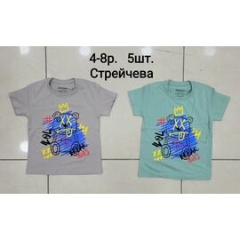 Фотография Футболка детская на мальчика M27 grey р.4-8 "MMZ" недорого оптом от прямого поставщика