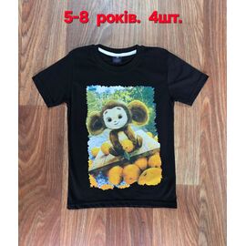 Фотография Футболка детская на мальчика M31 black р.5-8 "MMZ" недорого оптом от прямого поставщика