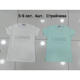футболка дитяча на дівчинку M65 white р.5-8 "MMZ" недорого оптом від прямого постачальника