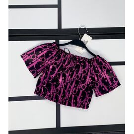 Топик дитячий на дівчинку 578 black-pink р.128-146 "Kosmy" недорого оптом від прямого постачальника