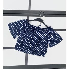 Топик дитячий на дівчинку 578-1 navy-white р.128-146 "Kosmy" недорого оптом від прямого постачальника