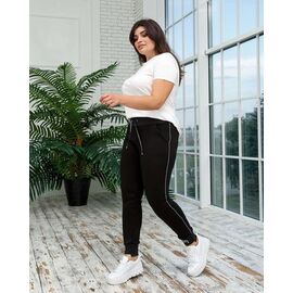 Фотография Штаны спортивные женские Б27 black р.XL-4XL "AZNA" недорого оптом от прямого поставщика