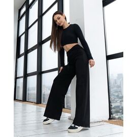 Штани спортивні жіночі Б44 black р.S-XL "AZNA" недорого оптом від прямого постачальника