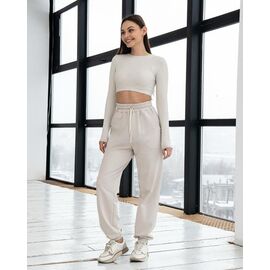 Штани спортивні жіночі Б41 beige р.S-XL "AZNA" недорого оптом від прямого постачальника