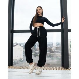 Штани спортивні жіночі Б28 black р.S-XL "AZNA" недорого оптом від прямого постачальника