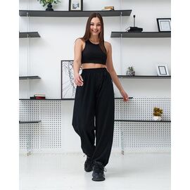 Штани спортивні жіночі Б82 black р.S-XL "AZNA" недорого оптом від прямого постачальника