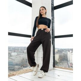 Штани спортивні жіночі Б32 d.brown р.S-XL "AZNA" недорого оптом від прямого постачальника