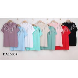 футболка жіноча DA1503 mix р.62-70 "WHITE" недорого оптом від прямого постачальника