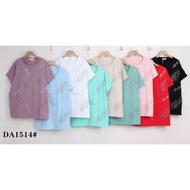 Фотография Футболка женская DA1514 mix р.62-70 "WHITE" недорого оптом от прямого поставщика