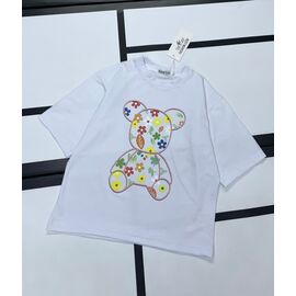 футболка дитяча на дівчинку K15 white р.128-152 "Kosmy" недорого оптом від прямого постачальника