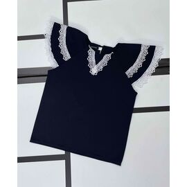 Блузка дитяча літня на дівчинку 403 black р.122-146 "Kosmy" недорого оптом від прямого постачальника