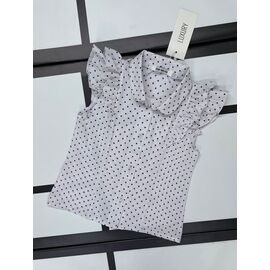 Блузка дитяча літня на дівчинку 608 white-black р.128-152 "Kosmy" недорого оптом від прямого постачальника