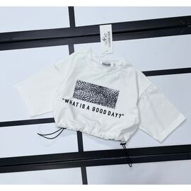 Топик дитячий на дівчинку 522 milk-black р.128-152 "Kosmy" недорого оптом від прямого постачальника