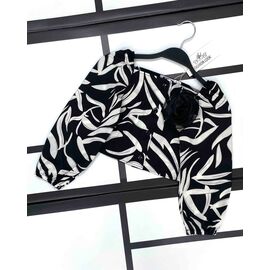 Фотография Блузка детская на девочку K20 black р.128-152 "Kosmy" недорого оптом от прямого поставщика