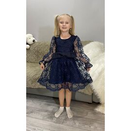 Сукня дитяча легка на дівчинку K1 blue р.110-128 "Kosmy" недорого оптом від прямого постачальника